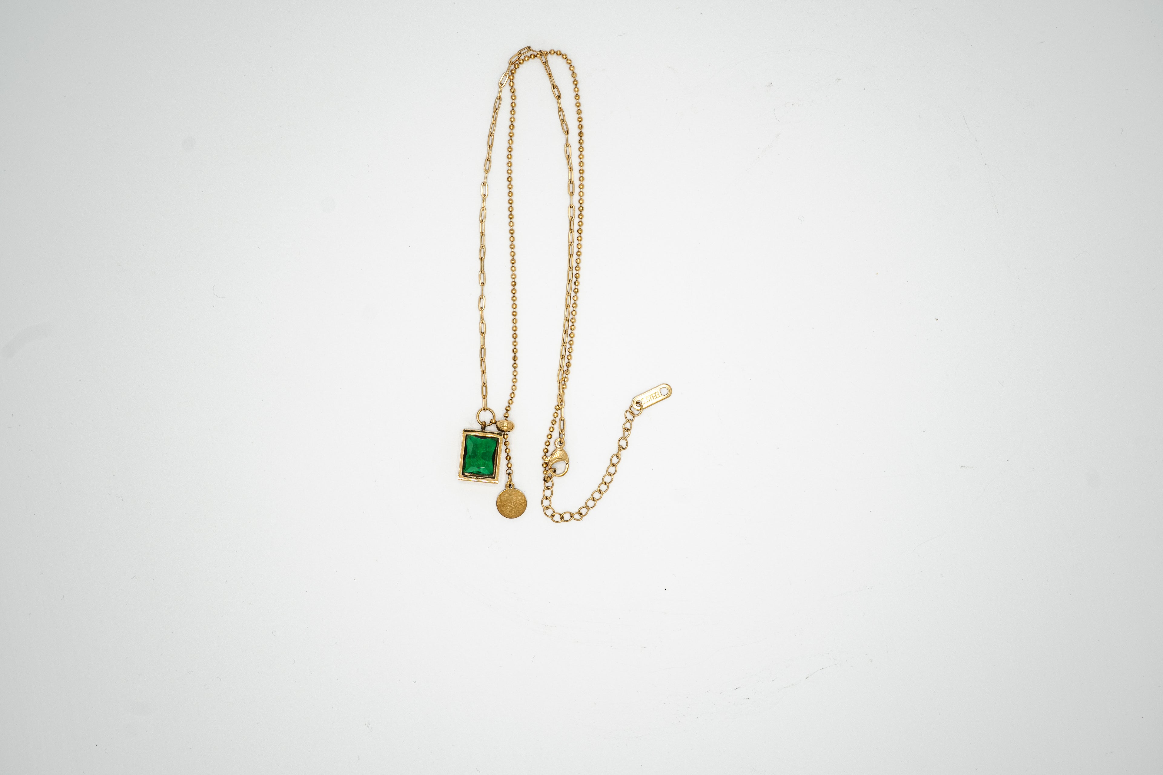 Emerald Charm Necklace