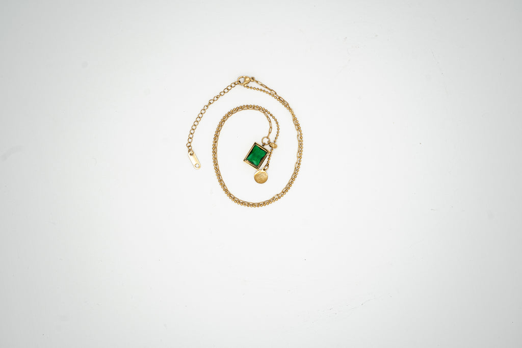 Emerald Charm Necklace