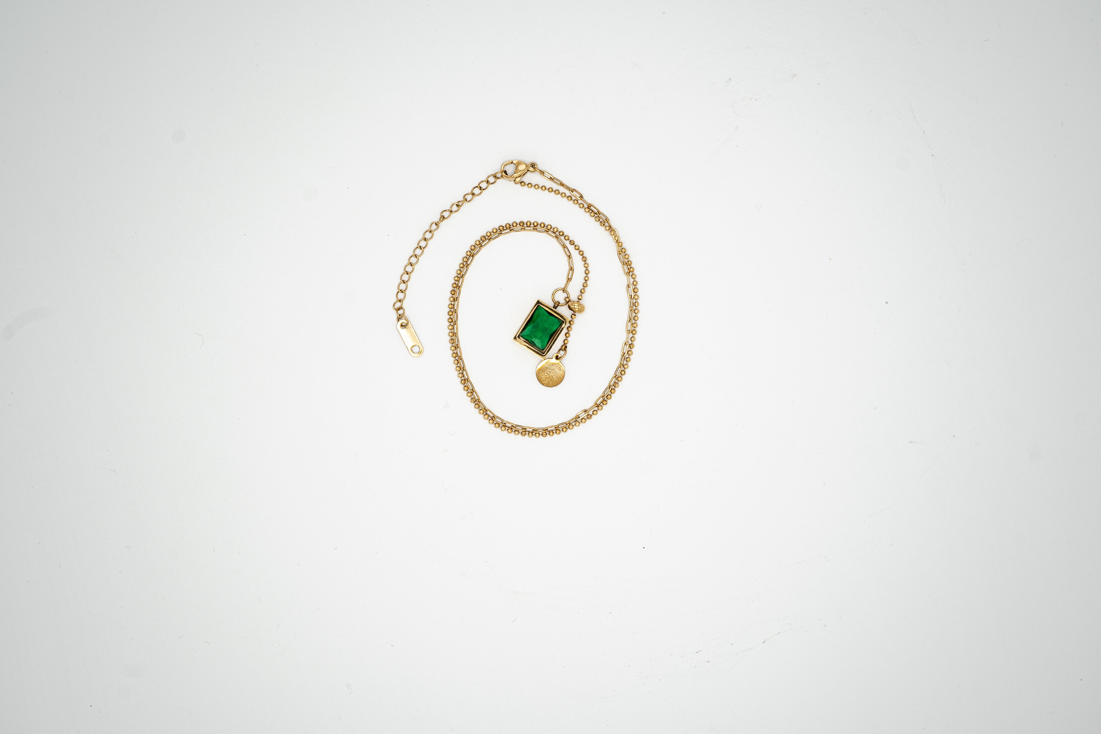 Emerald Charm Necklace