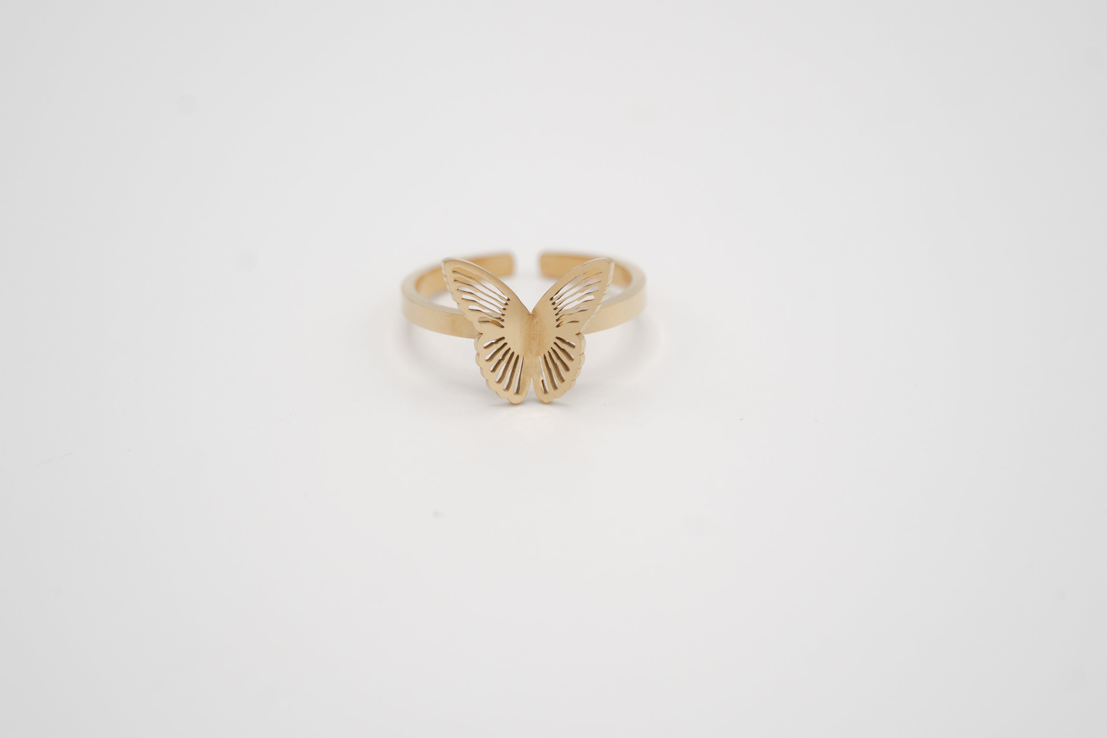 Golden Butterfly Adjustable Ring