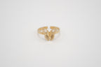 Golden Butterfly Adjustable Ring