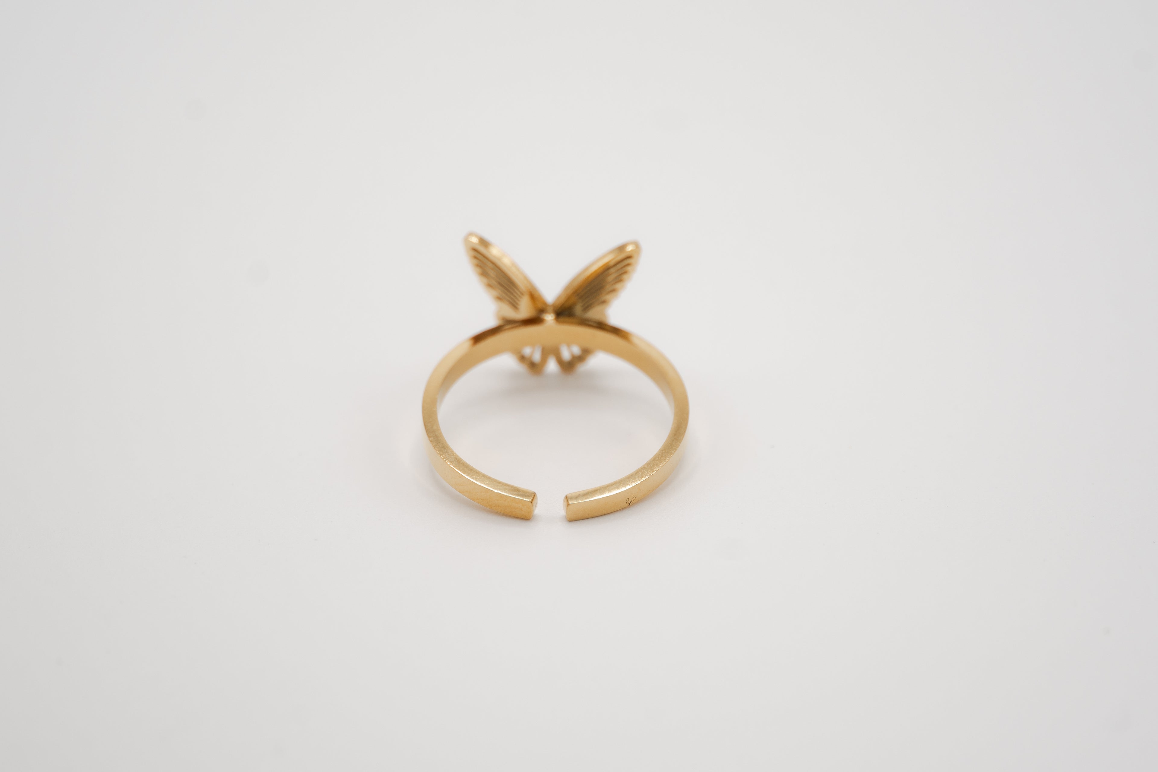 Golden Butterfly Adjustable Ring