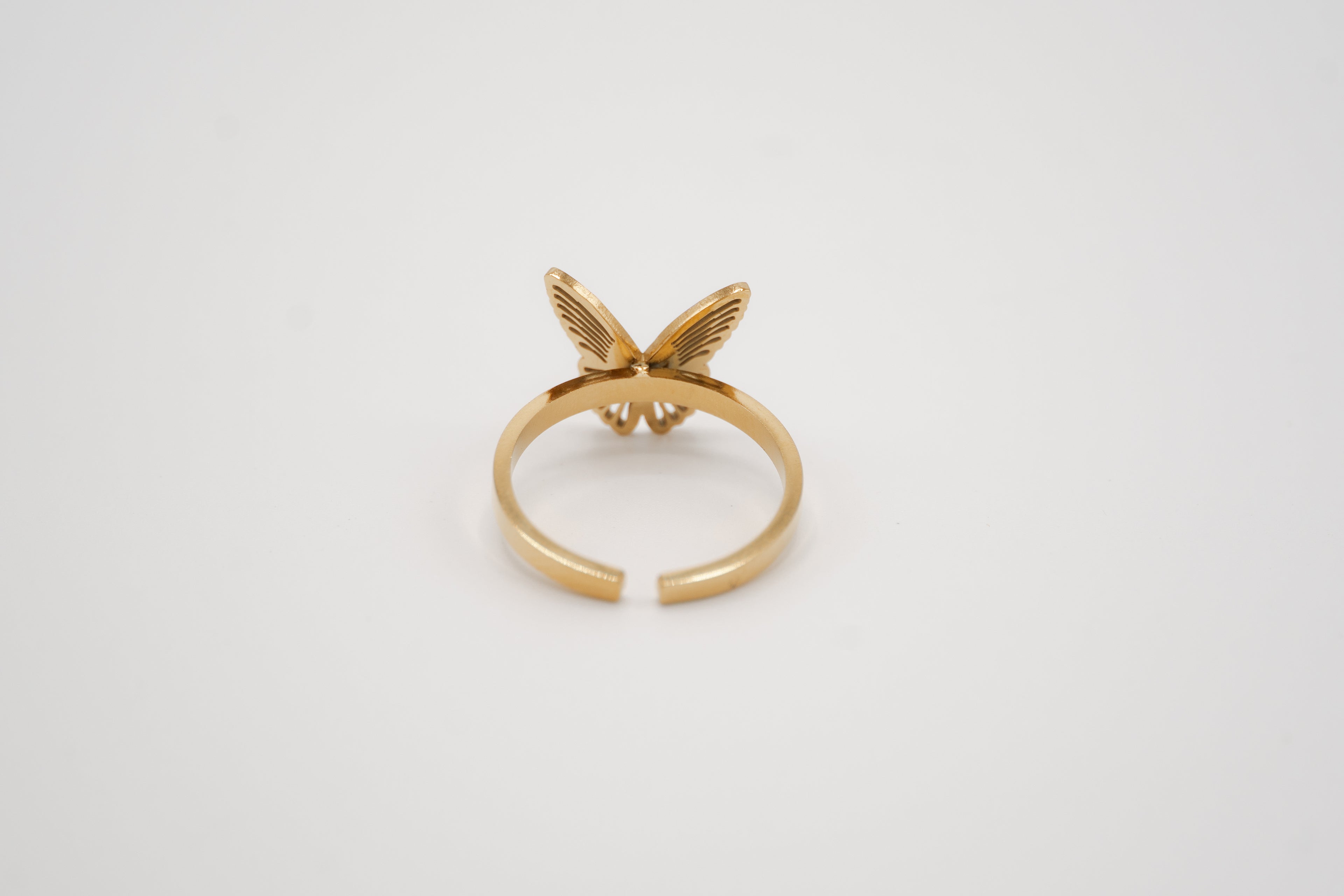 Golden Butterfly Adjustable Ring