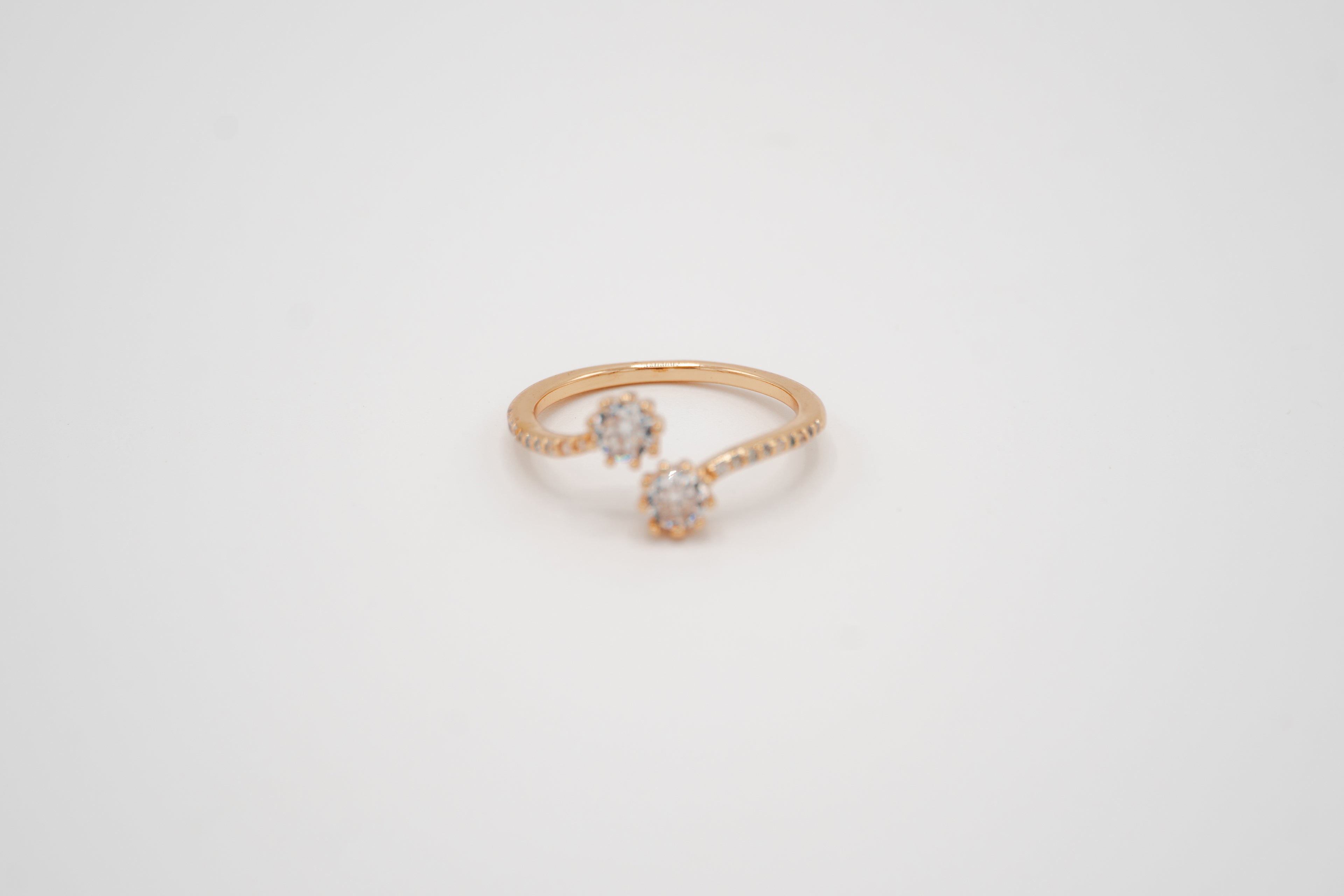 Twin Sparkle Open Ring