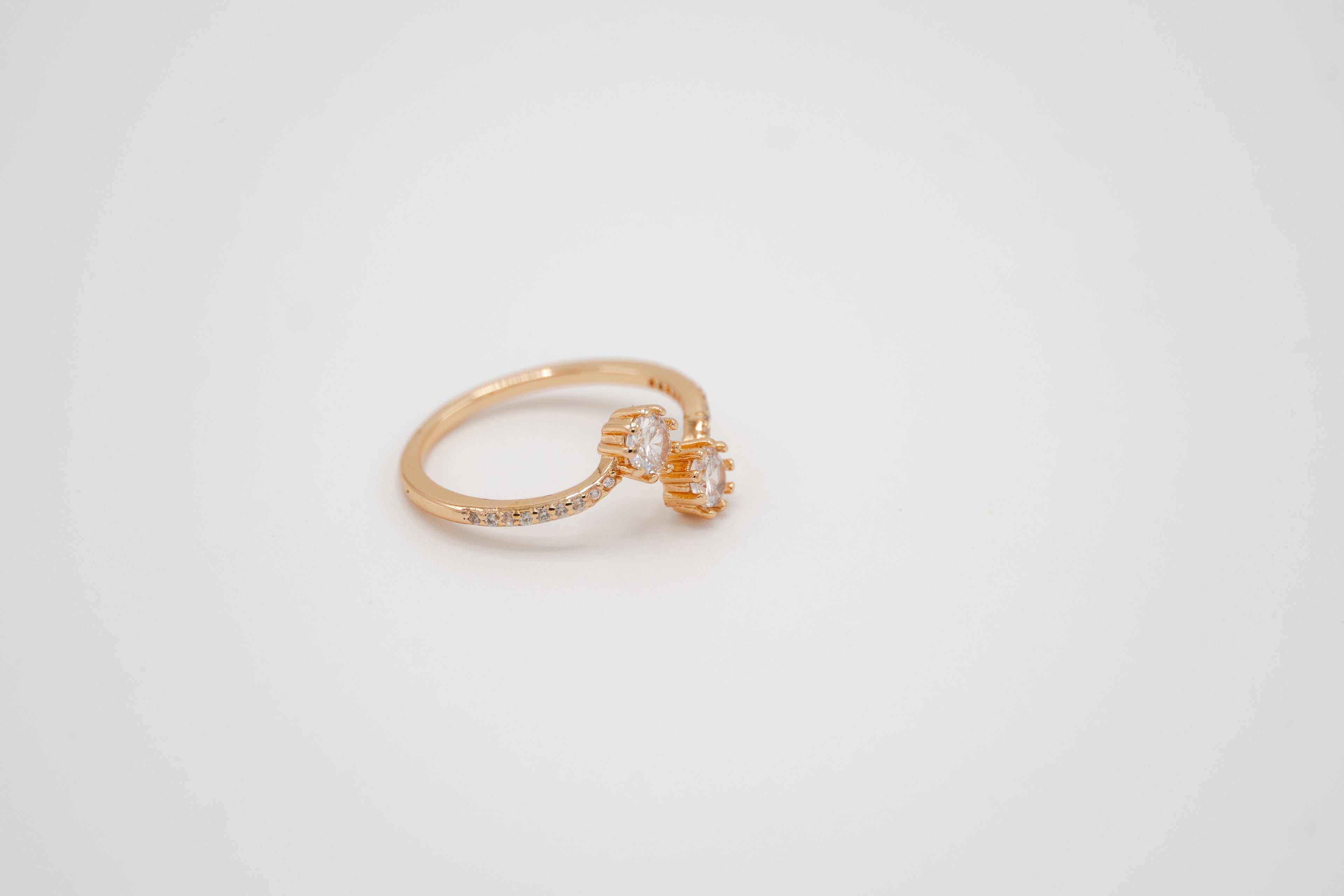 Twin Sparkle Open Ring