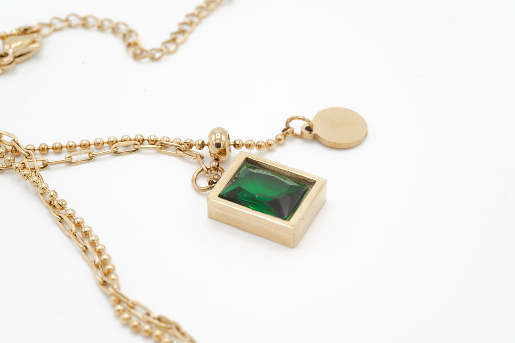 Emerald Charm Necklace