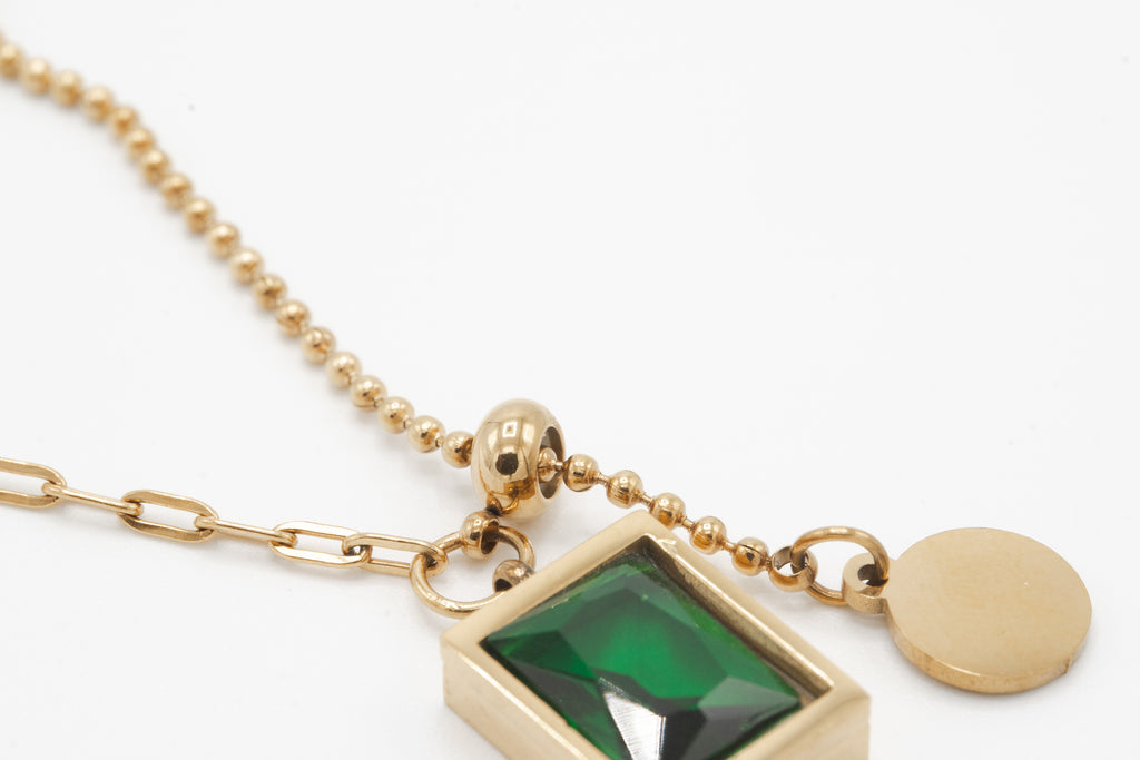 Emerald Charm Necklace