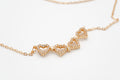 Crystal Heart Trio Necklace