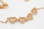 Crystal Heart Trio Necklace