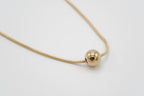Golden Sphere Pendant Necklace