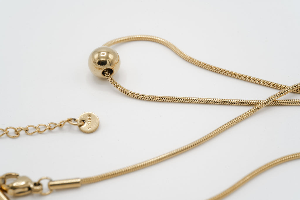 Golden Sphere Pendant Necklace