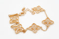 Golden Floral Charm Bracelet