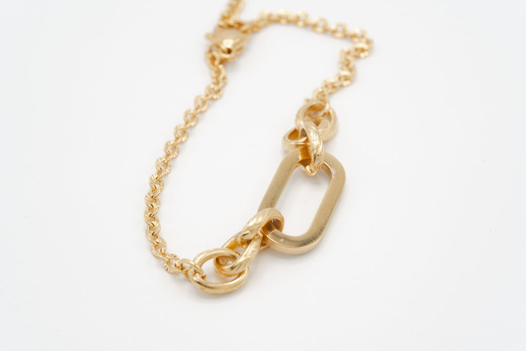 Bold Link Gold Bracelet