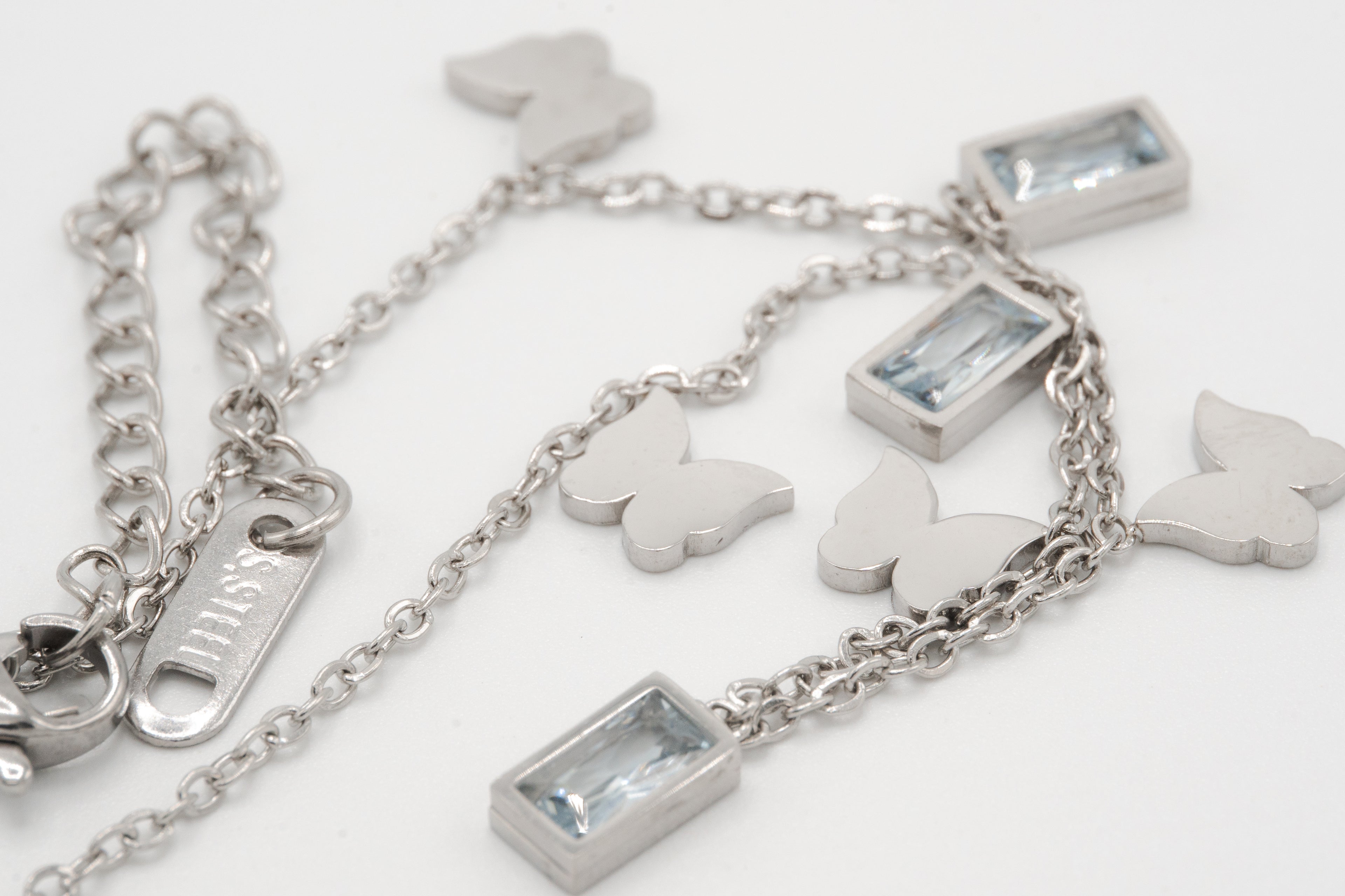Silver Butterfly Charm Necklace