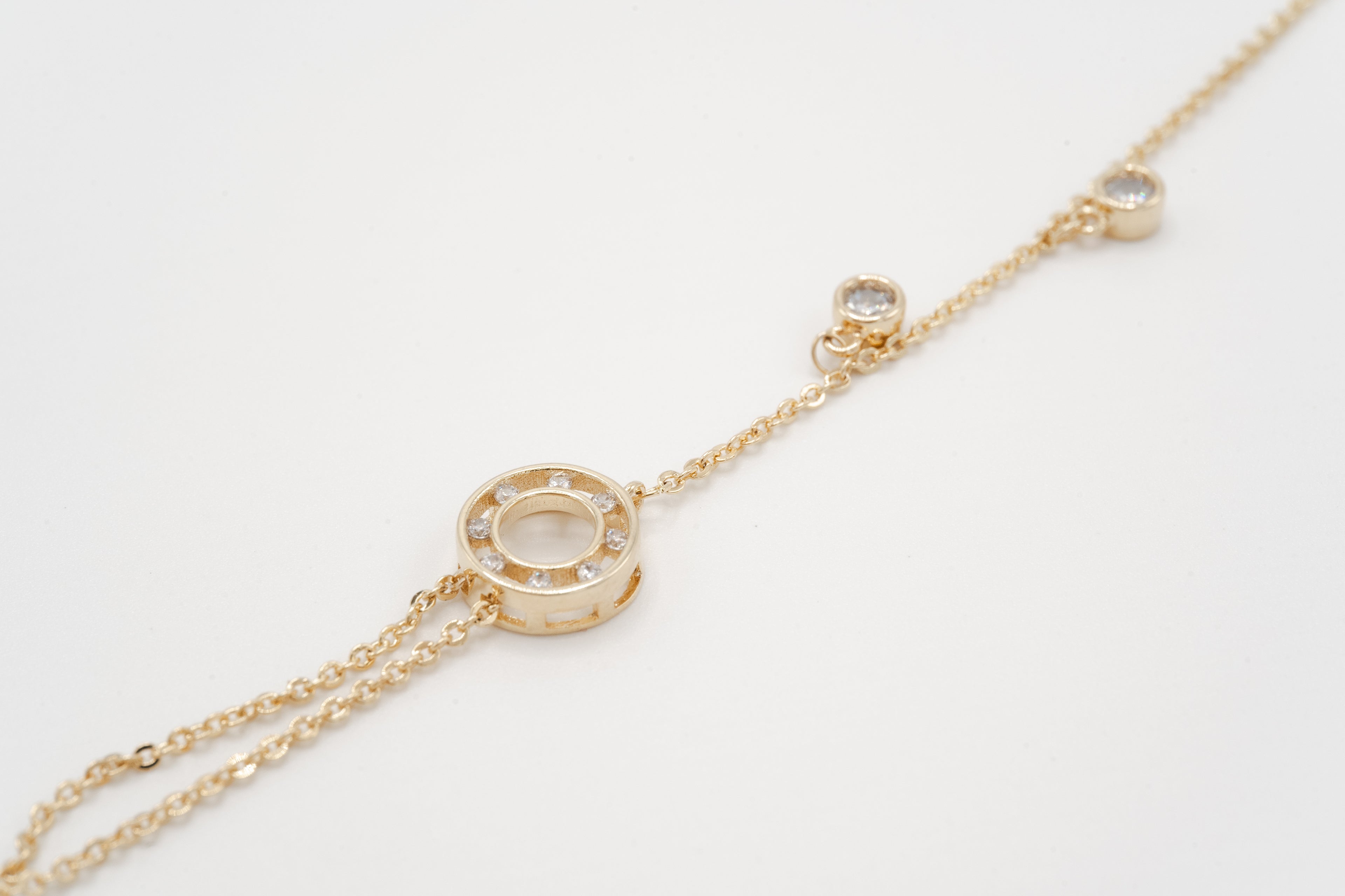 Crystal Halo Circle Bracelet