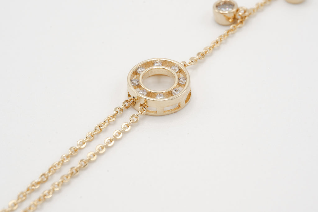 Crystal Halo Circle Bracelet